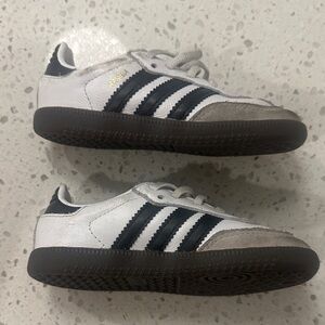 Adidas Samba Kids White and Black Sneakers 8K